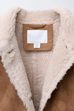 DOUBLE-FACED FAUX SHEARLING JACKET - Zara фото 7