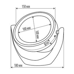 TLD-592 White/LED/13Lm/6000K/3АА Настольный светильник зеркало. На батарейках 3AA(не в/к). Сенсорный выключатель. Белый. ТМ Uniel - Volpe фото 16