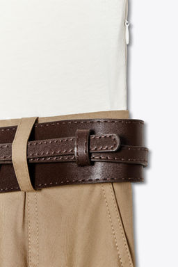 CONTRAST BELTED DRESS - Zara фото 14