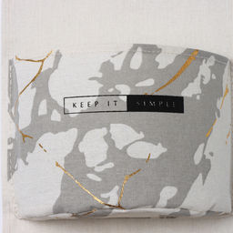 Органайзер подвесной с карманами Доляна «Мрамор», 3 отделения, 20×58 см, серый