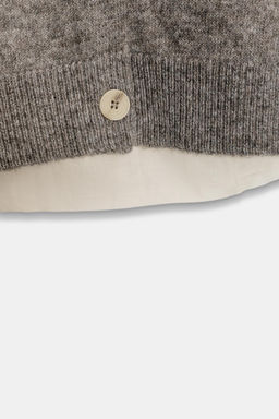 CONTRAST KNIT CARDIGAN WITH BELT - Zara фото 17