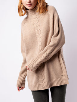 VILATTE / Свободный свитер из теплой пряжи с шерстью  фото 7