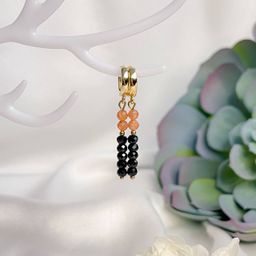 Серьги длинные из Солнечного камня и Шпинели - Радуга самоцветов фото 2