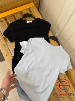 Футболка женская однотонная