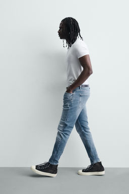 JEANS SKINNY FIT ROTOS / Azul claro - Zara фото 6