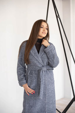 Пальто женское демисезонное 22555 (синий) - Kankan фото 41