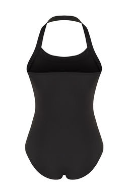 Siyah Kare Yaka Slim Boyundan Gecmeli Esnek Orme Body TWOSS25BD00019