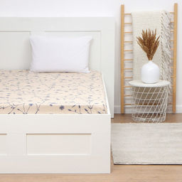 Простыня на резинке 2-спальная Этель Flowers (вид 1), 160200+25 см, поплин