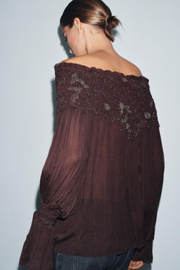 EMBROIDERED BLOUSE ZW COLLECTION LIMITED EDITION - Zara фото 7