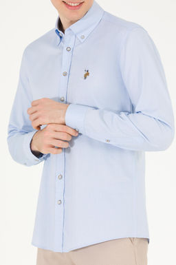 Рубашка мужская голубая Uzunkol Basic - U.s. polo assn фото 20