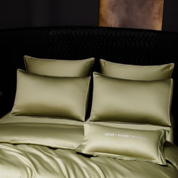 Комплект постельного белья Однотонный Сатин Премиум на резинке OCPR009 180*200*30;160*200*30;140*200*30 2 спальный 4 Наволочки