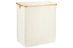 Корзина для белья 54*33*59 см 105 л с 2 отделениями и с 2 крышками, молочная - Elan gallery фото 5
