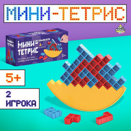 Цена за 2 шт. Настольная игра Мини-тетрис, 2 игрока, 5+