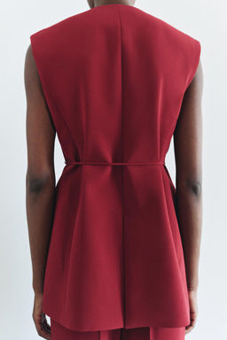 ZW COLLECTION WAISTCOAT WITH BELT AND VENTS - Zara фото 25