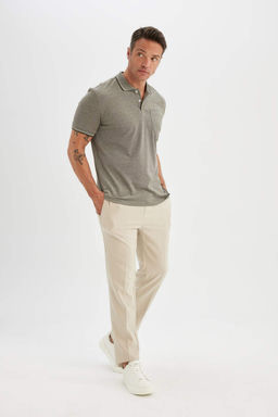 New Regular Fit K?sa Kollu Basic Duz Polo Tisort - Defacto фото 5