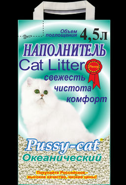 Впитывающий Океанический наполнитель, 4,5л (Зеленый пакет)