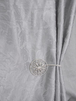 Лен с вискозой жаккард Севилья цв.серый металлик, ш.1.6м, лен-48%, вискоза-52%, 160гр/м.кв - Купава фото 3