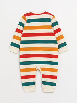 Bisiklet Yaka Uzun Kollu ?izgili Erkek Bebek Tulum - Waikiki фото 2