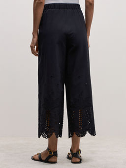 Брюки-кюлоты из хлопка с вышивкой / Zarina  фото 5