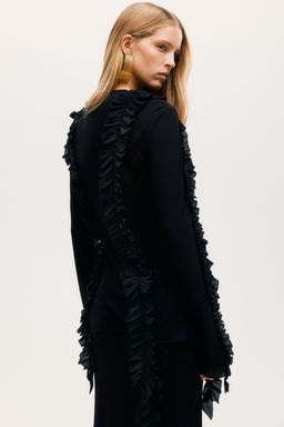 Blusa de volantes con efecto arrugado - H&m фото 4