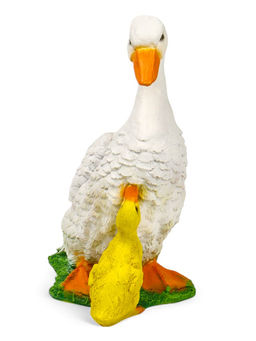 Садовая фигура из полистоуна «Утка с утёнком», 31×24×13 см