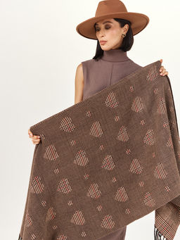 в составе ШЕРСТЬ  и КАШЕМИР Большой, мягкий, теплый  двусторонний палантин - Tantino фото 6