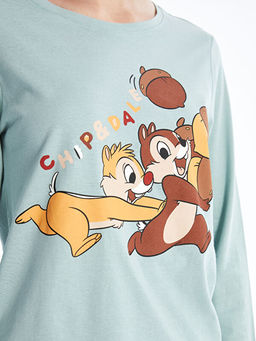 Bisiklet Yaka Chip and Dale Bask?l? Kad?n Pijama Tak?m? - Waikiki фото 3