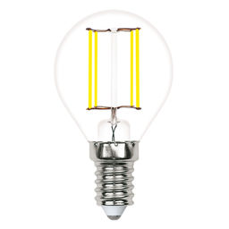 LED-G45-5,5W/3000K/E14/CL/SLF Лампа светодиодная. Форма "шар", прозрачная. Теплый белый свет (3000K). ТМ Volpe