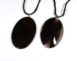 Кулон из обсидиана королевского "Овал" 35*55мм.