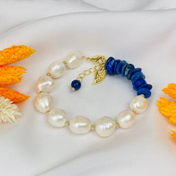 Браслет из Жемчуга и Лазурита 16 см +
