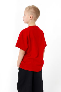 Футболка с лампасом, красная - Inzibe фото 4