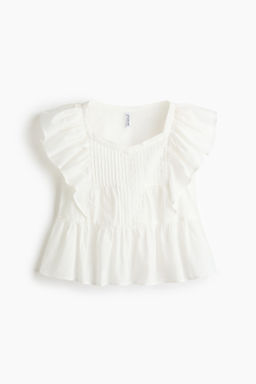Frill-trimmed cotton top - H&m фото 3