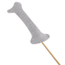 Цена за 6 шт. Топпер в торт 1, цвет серебро - Страна карнавалия фото 2