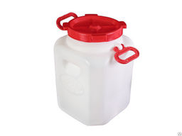 Бочка 40л.квадратная белая Дачная