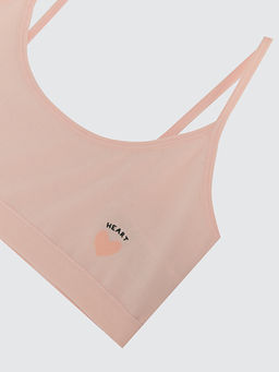 Bask?l? Pamuklu K?z ?ocuk B?stiyer 2li - Waikiki фото 3