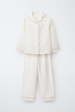 AGES 6-14 / PYJAMAS WITH CONTRAST PIPING