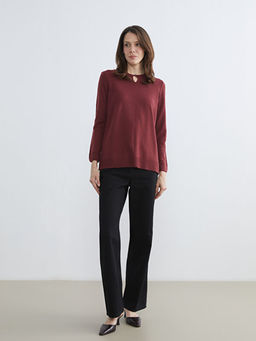 Bisiklet Yaka Kad?n Triko Kazak