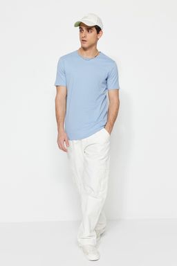 TRENDYOL MAN Beyaz Slim/Dar Kesim K?sa Kollu %100 Pamuklu Bisiklet Yaka T-Shirt TMNSS19BO0001 - Trendyolmilla фото 5