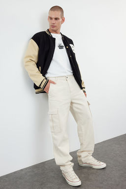 TRENDYOL MAN Siyah Kargo Cepli Gabardin Baggy/Bol Kesim %100 Pamuklu Rahat Pantolon TMNSS24PL00021 - Trendyolmilla фото 12