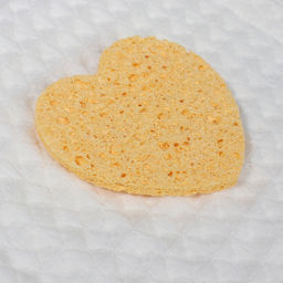 Цена за 2 шт. Спонж для умывания «Сердце», 8.5×7.5 см, МИКС