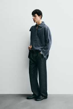 WASHED DENIM OVERSHIRT - Zara фото 4