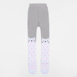 Колготки детские KAFTAN «Котик», 104-110 см, серый/белый