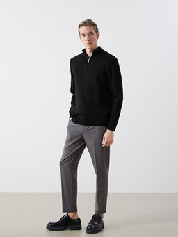 Dik Yaka Uzun Kollu Erkek Triko Kazak