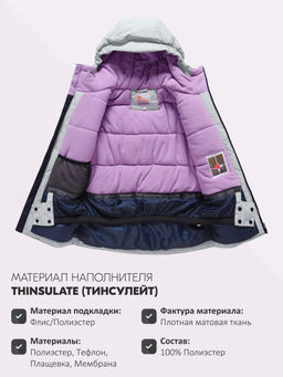 Горнолыжный костюм зимний для девочки серого цвета 9518Sr