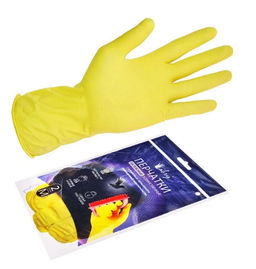 LIBRY перчатки хозяйственные латексные повышенной эластичности с х/б напылением размер-XL (желтые) 30гр