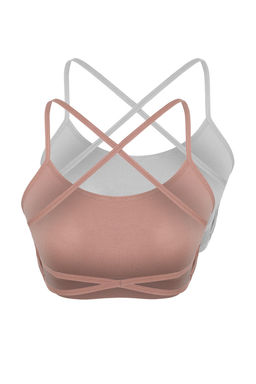 Trendyolmilla Siyah-Beyaz 2li Seamless/Dikisiz Ip Ask?l? Balensiz Kaps?z Bralette Orme Sutyen THMSS24SU00062  фото 9