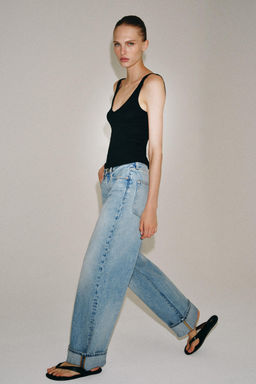 JEANS ZW COLLECTION BAGGY TIRO MEDIO / Azul claro