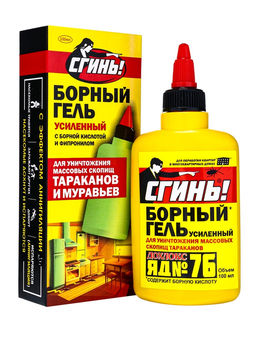 Средство от тараканов Дохлокс Сгинь №76, гель, борный, усиленный, флакон, 100 мл