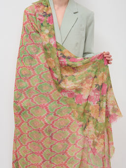 ХЛОПОК ВИСКОЗА Оригинальный двусторонний платок. - Tantino фото 6