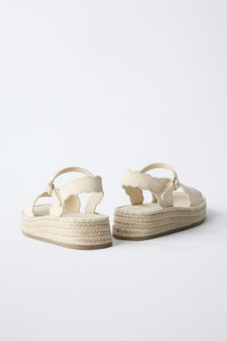 SANDALIA EFECTO YUTE / Blanco Crudo - Zara фото 5